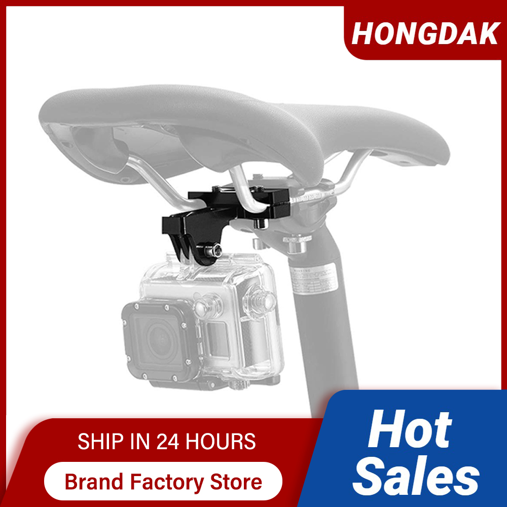 HONGDAK – Rail de selle de vélo, support de siège pour GoPro Hero 11/10/9/8/7/6/5s/5 Campark AKASO DJI OSMO, accessoires de caméra de sport