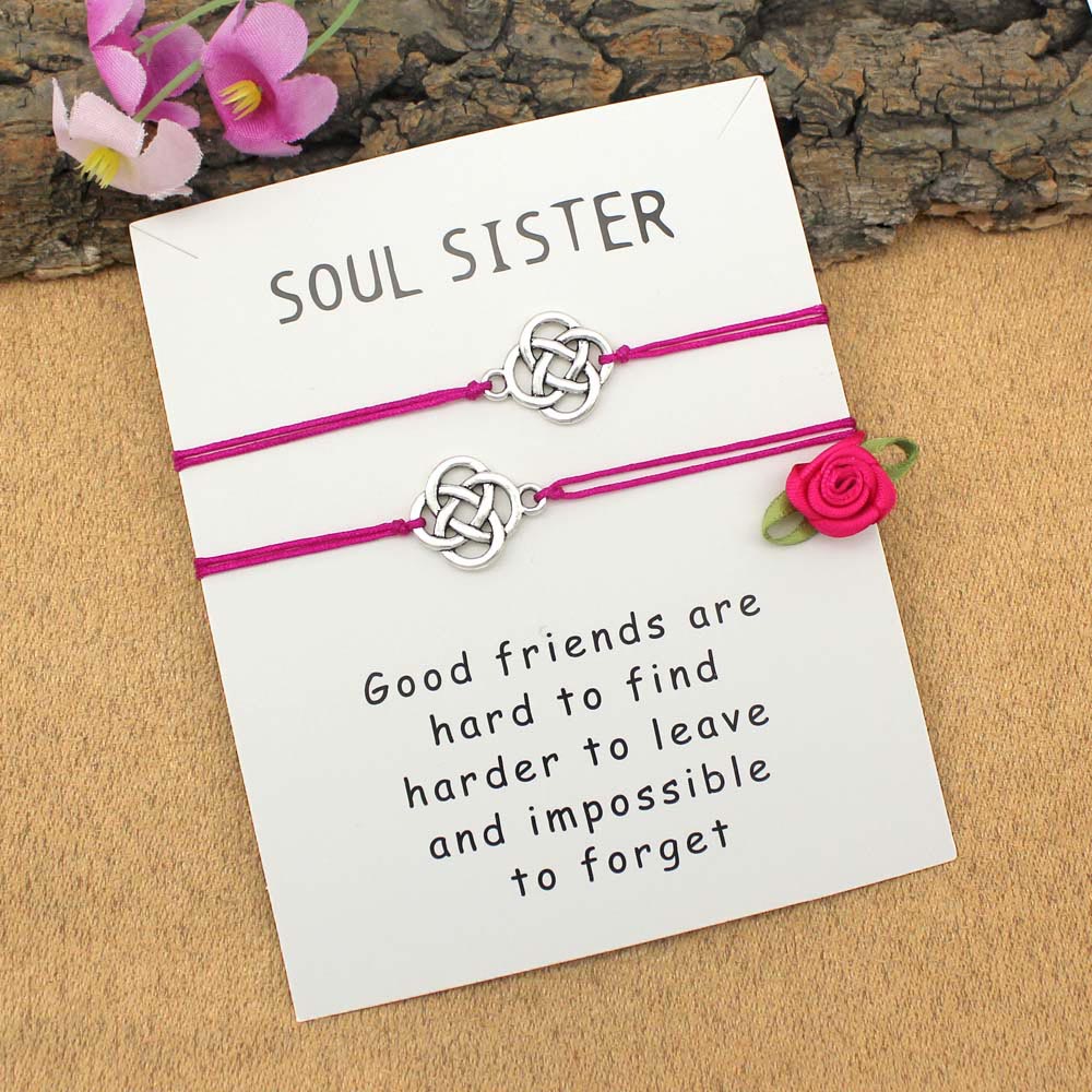 Infinity Soul Zus Armband, Bijpassende Soulmate Armband, Bruiloft Bruidsmeisje Armbanden Vriendschap