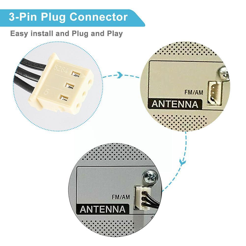 Mini Am/Fm Radio Loop Antenne Radio Signaal Ontvangende Systeem Audio Antenne Ontvanger Connector Voor Sony Geschikt Hi-Fi Sharp f4D0