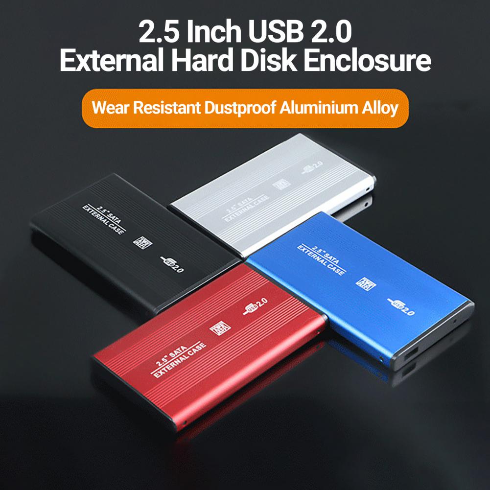 High Hardness 4 Colors Optional 2.5 Inch USB 2.0 External Hard Disk Shell for Laptop