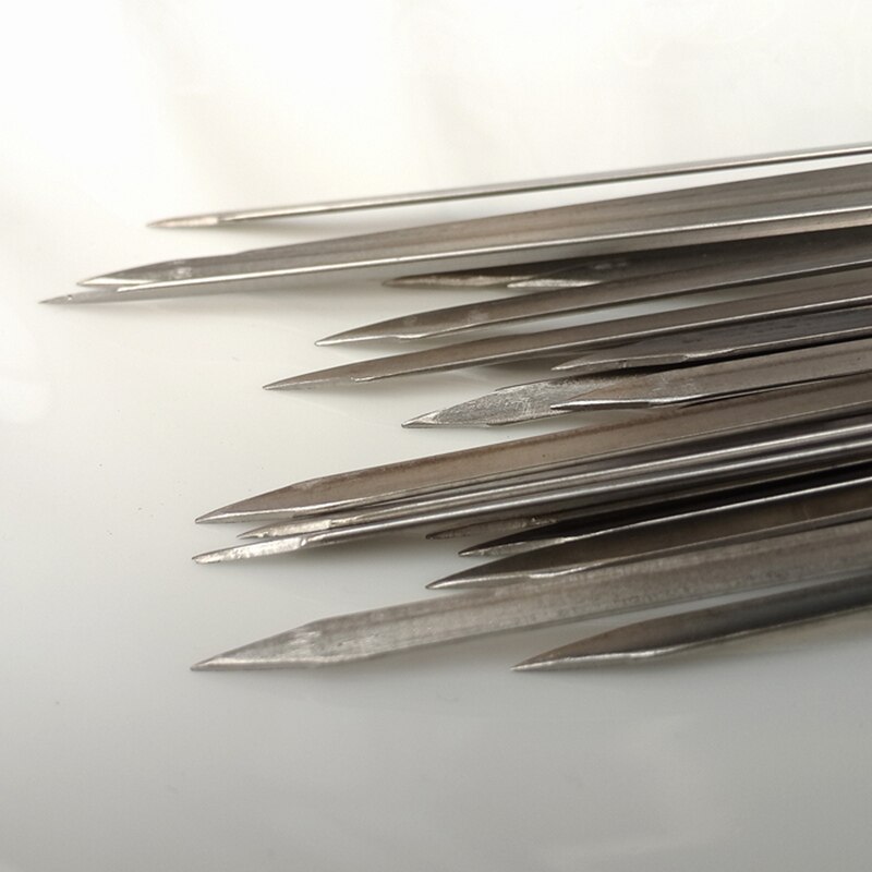 20pcs! Reusable 33cm metal long skewers Needle stainless steel brochette barbecue sticks grilling bbq tools easy kebab maker