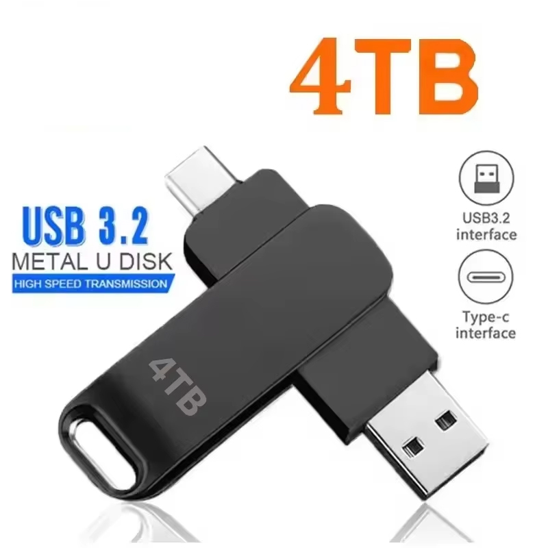16TB USB 3.2 Flash Drives High Speed Transfer Metal Pendrive Memory card Pendrive Flash Disk Memoria Waterproof Stick: WHITE