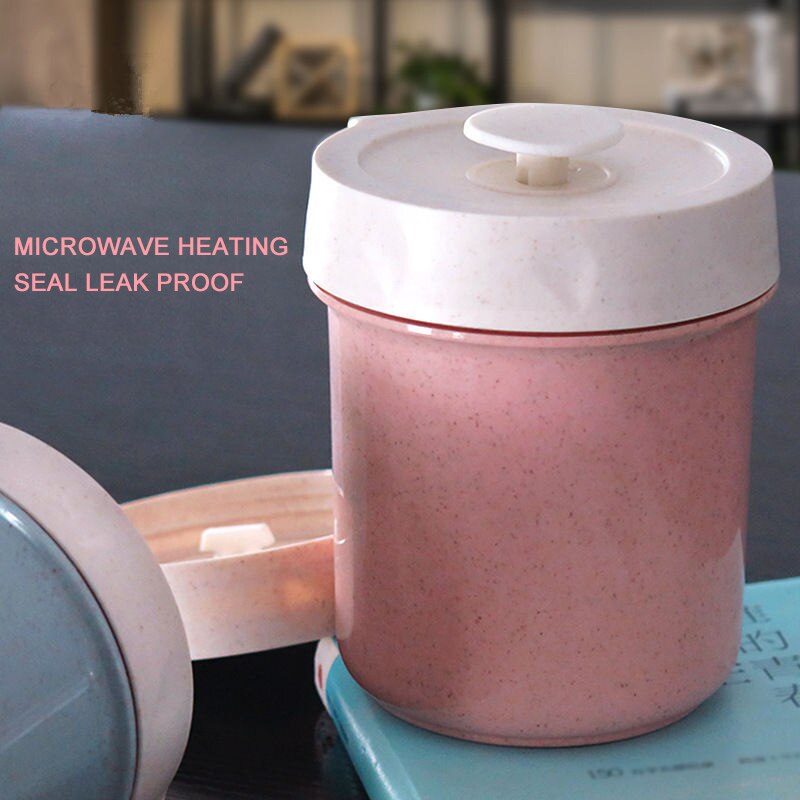 School Kids Cereal To Go Wheat Snack Bottle With Lid Leak Proof Keep Milk Gruel Breakfast Cup Corn Flake Food Container450ml