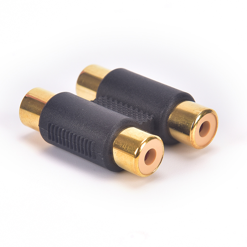 Double Dual 2 Head RCA Female To Female Audio Connector Adaptor Phono Coupler Video Connector Plug Socket RCA Phono Twin Coupler