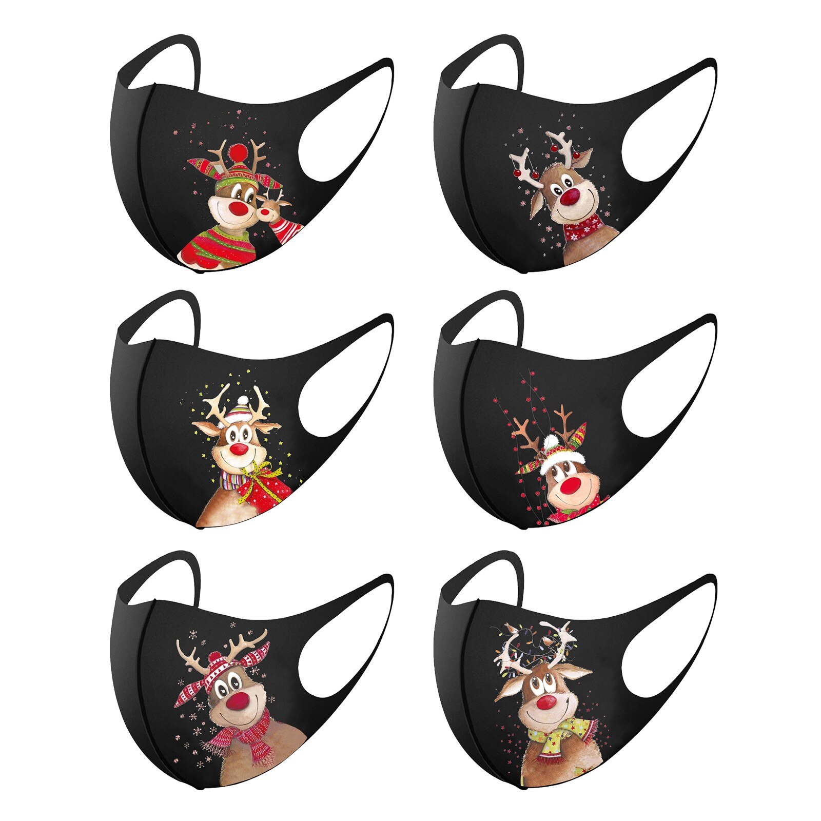 Kerst Masker Elanden Vrolijk Kerstfeest Decoraties Voor Huis Kerst Ornament Xmas Navidad Jaar