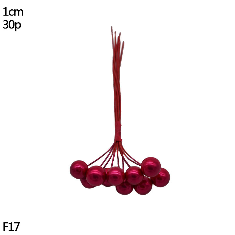Lot de 1 assortiment de baies de cerisier | Rouge, bricolage, boîte de gâteau de mariage, couronne, décoration de noël du nouvel an: F17
