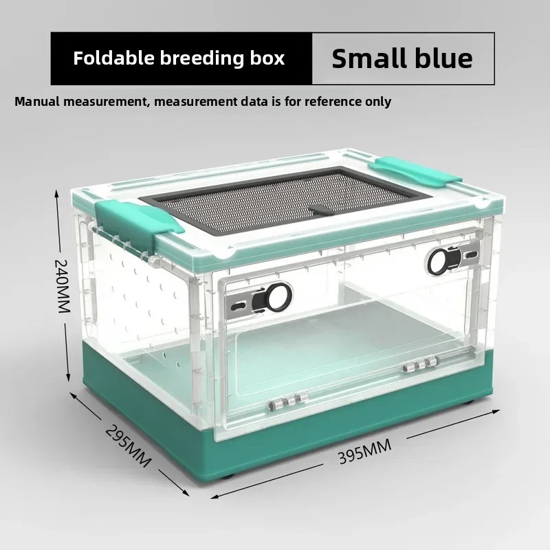 Reptilien-Zuchtgehäuse, Käfige, transparente Amphibien-Lebensraumbox, Reptilien-Futterbox aus Kunststoff für Eidechsen, Bartagamen: Dunkles kakifarbiges