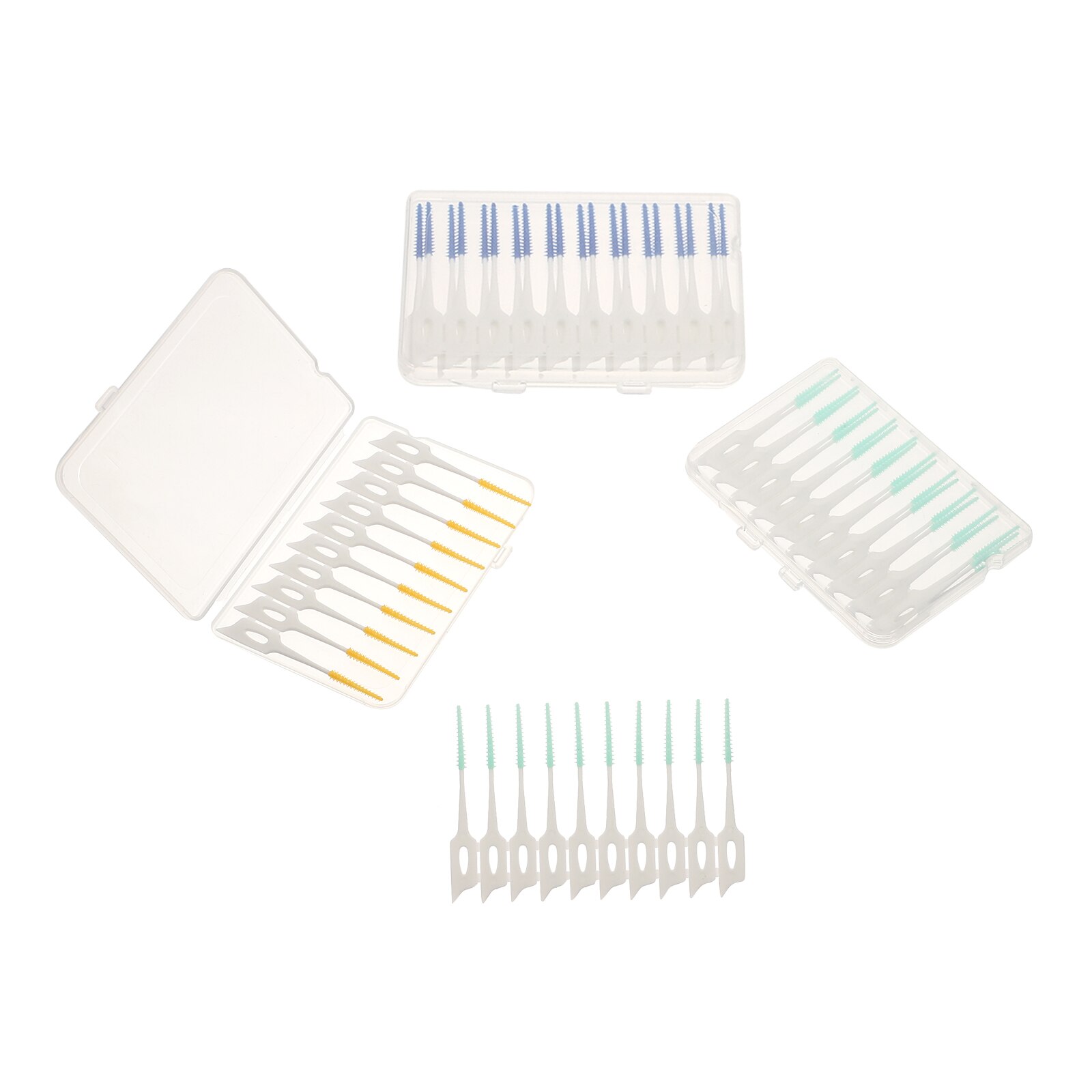 3 Boxes 60pcs Interdental Brushes Silicone Interdental Brushes Practical Inter-dental Brushes: Default Title