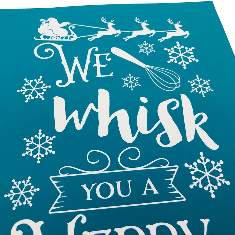 Wij Wensen U Een Vrolijk Kerstfeest Zelfklevende Zeefdruk Stencil Teken H3CF