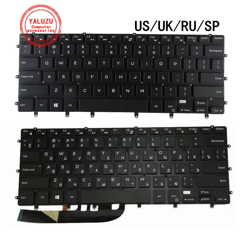 US/UK/RU/SP Laptop Keyboard For Dell XPS 15 9550 9560 9570 7558 7568 7590 5510 P56F Precision 5510 M5510 5520 M5520 5530 5540