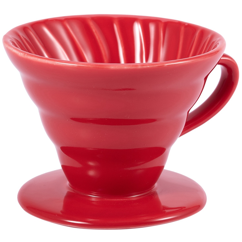 Ceramic Coffee Dripper Engine V60 Style Coffee Drip Filter Cup Permanent with Coffee Machine Filter