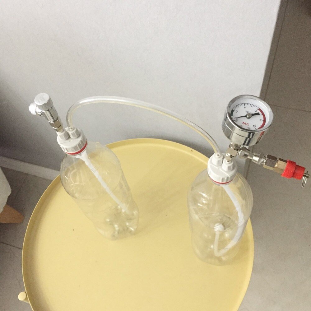 Akvarie akvarium gør-det-selv  co2 generatorsystemsæt med trykaflastningsventil flowjustering  co2 ventil diffuser