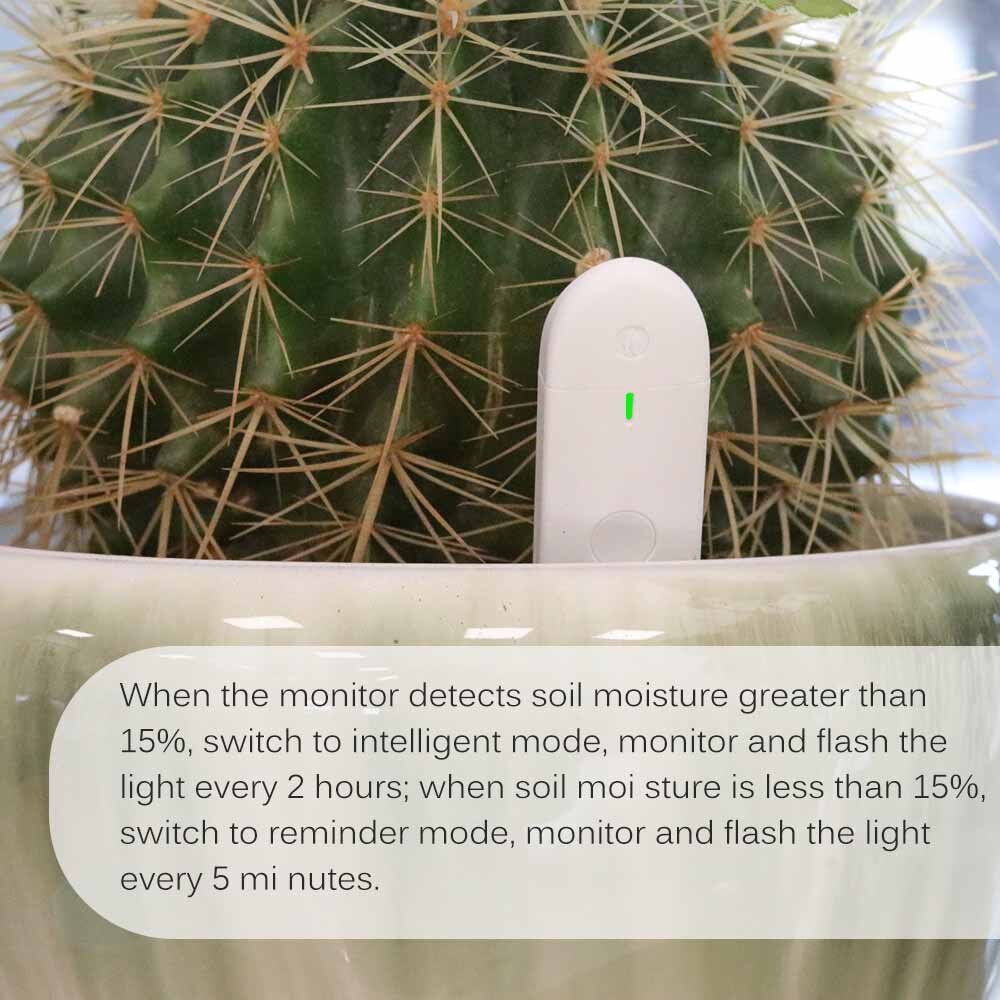 Soil Moisture Sensor Monitor Waterproof Compact Indicator Light Soil Hygrometer