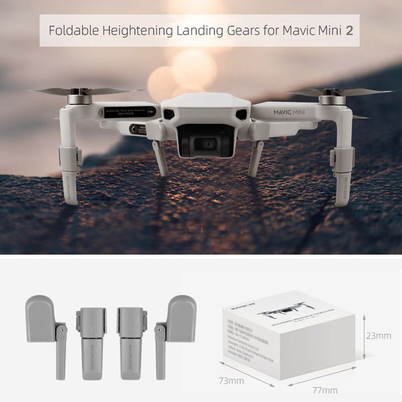 Til dji mavic mini 2 drone sammenklappelig forhøjelse stødabsorberingsbeskyttelse stativ forlænger landingsstel ben tilbehør