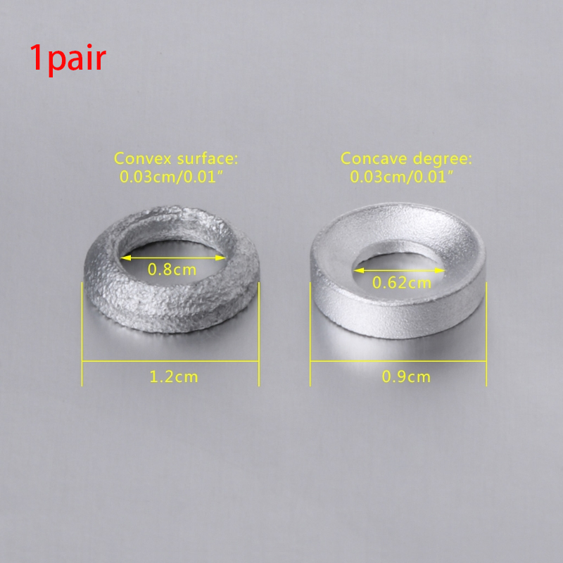 1/5 paar Fahrrad Bremssattel Spacer Disc Bremse Joint Washer Aluminium Radfahren Konkaven Konvexen Spacer MTB Fahrrad Zubehör: WHITE
