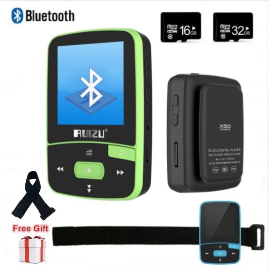 Ruizu X50 Sport mini clip mp3 player with fm tf card slot music player