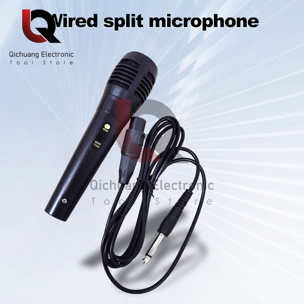 Bluetooth Speaker Wired Microphone 3.5/6.5MM Karaoke Microphone Shockproof Microphone Head Built-in Anti-noise Cotton
