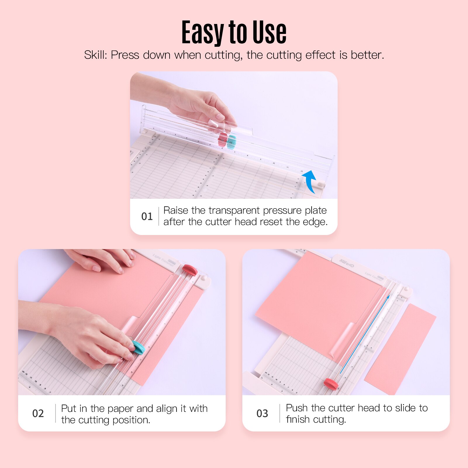 Paper Cutter Compact KW-trio Portable Paper Cutter 12.6 Inch Cutting Le... โ Grandado