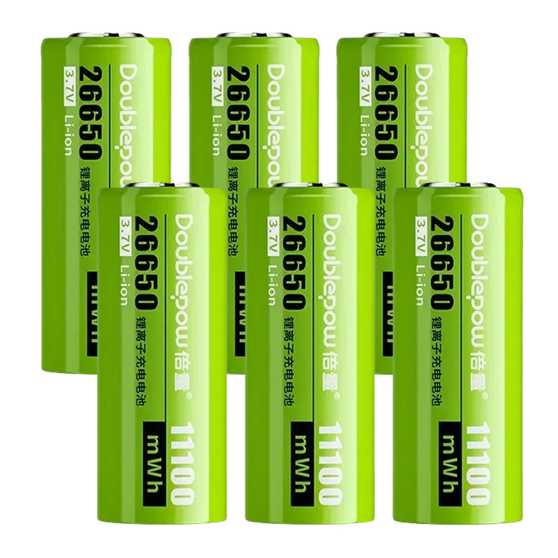 26650 3.7V 11100mWh Li-ion Battery Lithium Rechargeable Batteries for Strong Light Flashlight Solar Street Light Power Tool: Silver