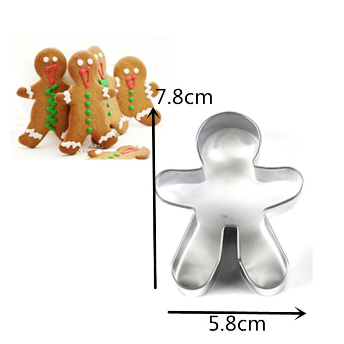 Sdr Kerst Cookie Cutter Gereedschap Aluminium Gingerbread Mannen Vormige Biscuit Mold Keuken Cake Decorating Gereedschap