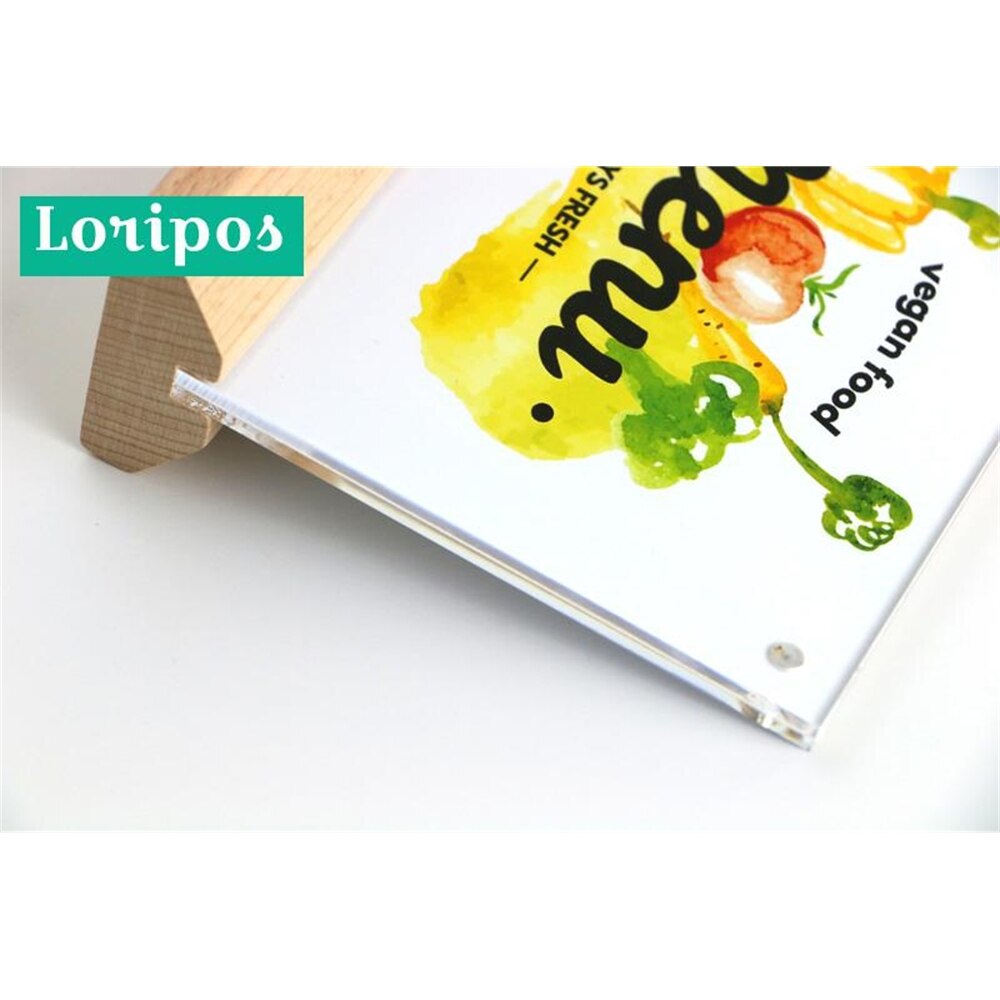 A6 horisontella trä menykort ram 100*150mm akryl prisskylt display rack bord skrivbord etikett hållare stativ akryl skylt hållare