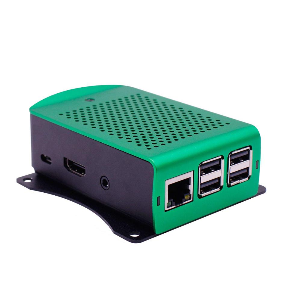 S Robot Raspberry Pi 3 Case Wit Groen Zwart Metalen Behuizing Voor Raspberry Pi 3 Model B Case RPI135: Green