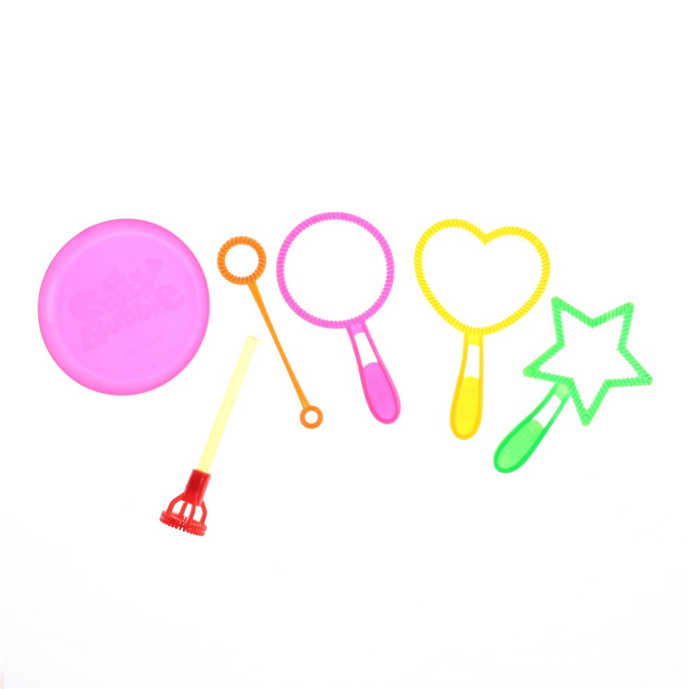 6pcs/lot Toys For Children Soap Blowing Bubble Toy Blowing Bubble Soap Tools Bubble Sticks Set Outdoor Bubble