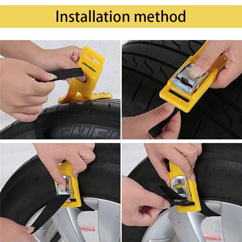 Ns modify 4 stk /8 stk bildekk vinterveisikkerhet egnet for dekkbredde 165-275mm forsterk dobbel snap sklihjul tpu kjede