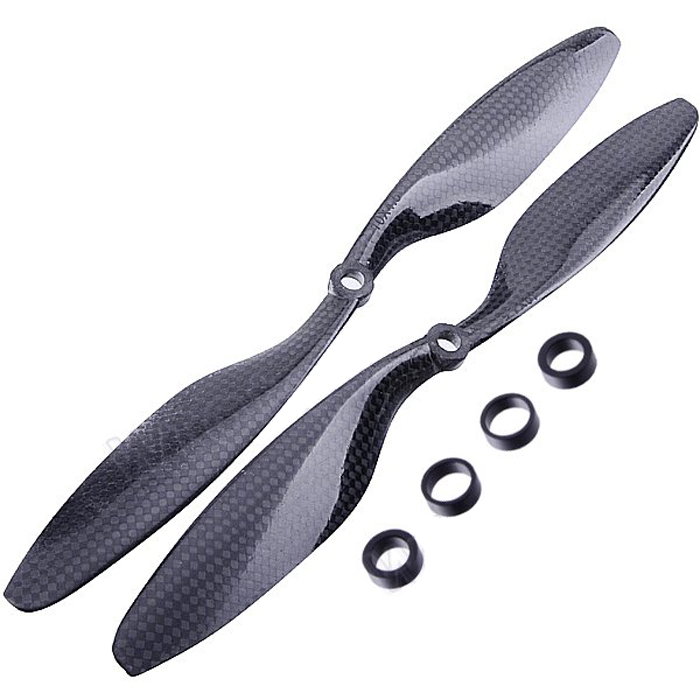 1 Paar 10X4.5 3K Carbon Fiber Propeller Cw Ccw 1045 1045R Props Voor Rc Quadcopter Hexacopter Multi rotor Ufo Drone Accessoire