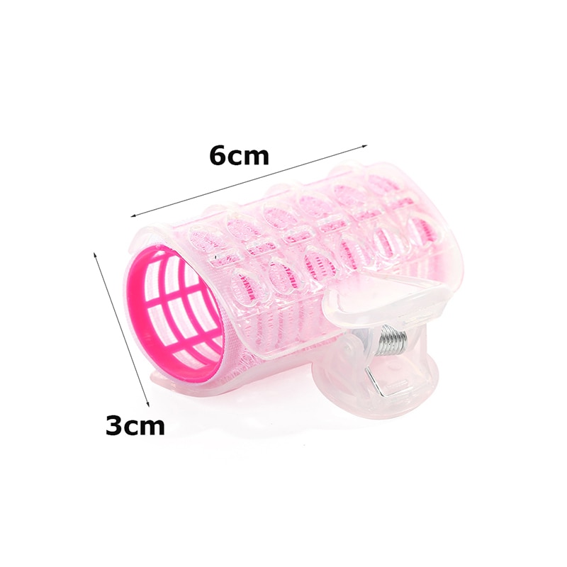 3pcs mulheres meninas cor-de-rosa cabelo ondulação onda rolos auto aperto salão de beleza pp plástico cabeleireiro rolos 3*6 cm