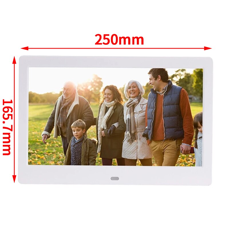 10.1 Inch High Definition 1280X800 Full Function Digital Photo Frame Electronic Album Picture Music Video White