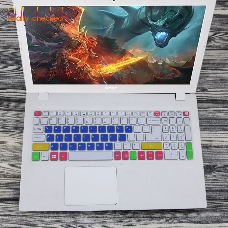 Silikonikuori ihon näppäimistösuoja acer aspire v nitro  v17 black edition  vn7-792g aspire  a315 a515 a715 v15 vn7-592g:lle: Kynttilänsininen