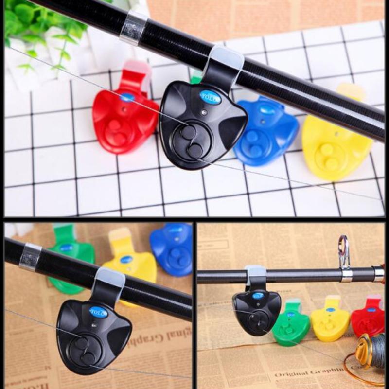 Fishing Bite Alarm Fishing Portable Electronic LED Light Fish Bite Sound Alarm Bell Clip On Fishing Rod Black Tackle Fishing