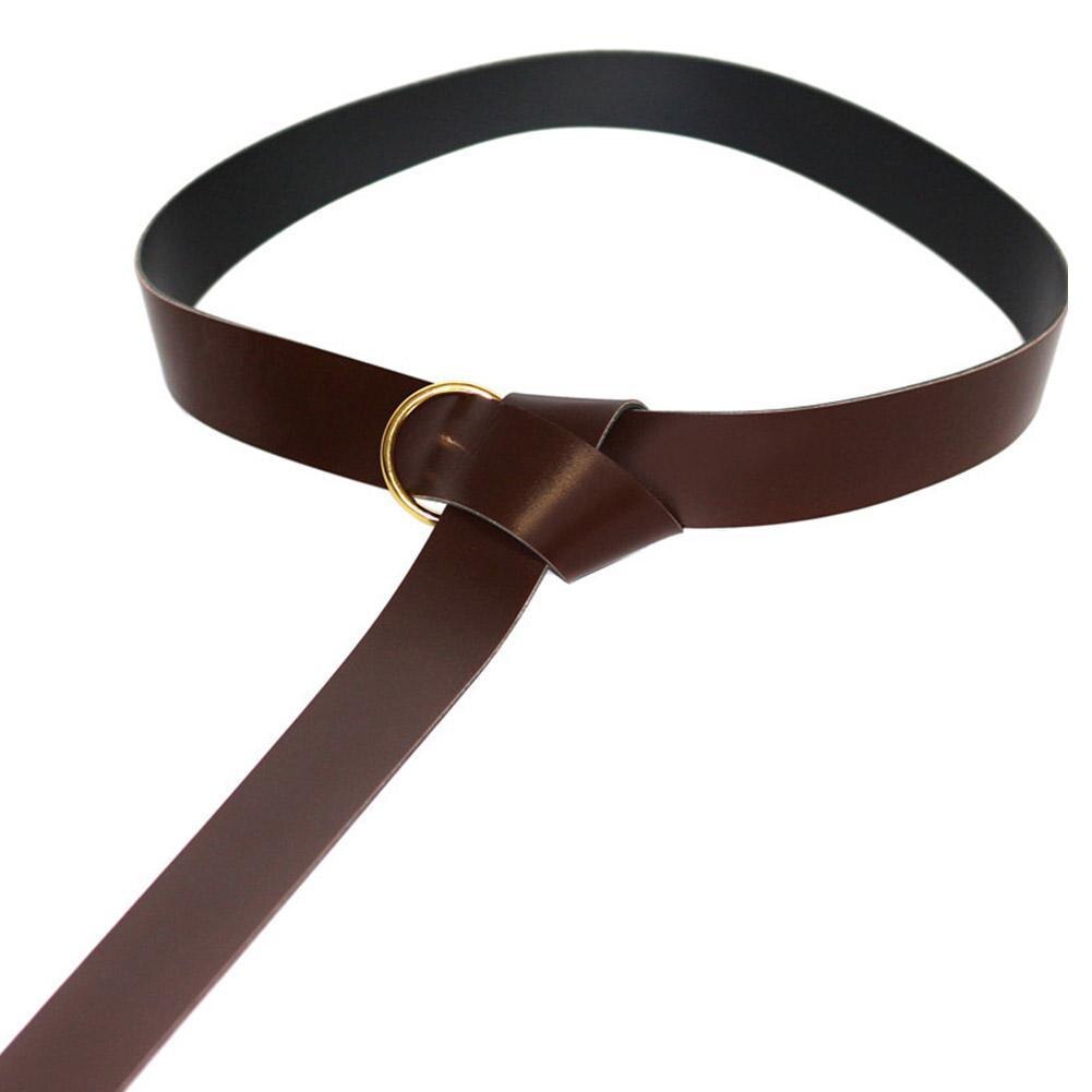 Vintage Medieval Renaissance Ring Belt Pirate Viking Steampunk Waist Accessories Leather Cosplay Horseman Knights Belt C5G3