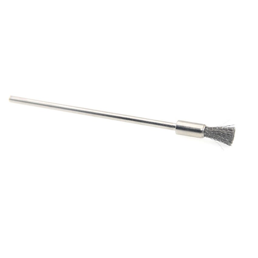 Stift Draht Pinsel 100mm Mit 3,0 Runde Lange Schaft, stahl Reinigung Ende Pinsel Dreh Werkzeug Stift Draht Pinsel Rost Farbe Entfernung ワイヤーブラシ: Silber-