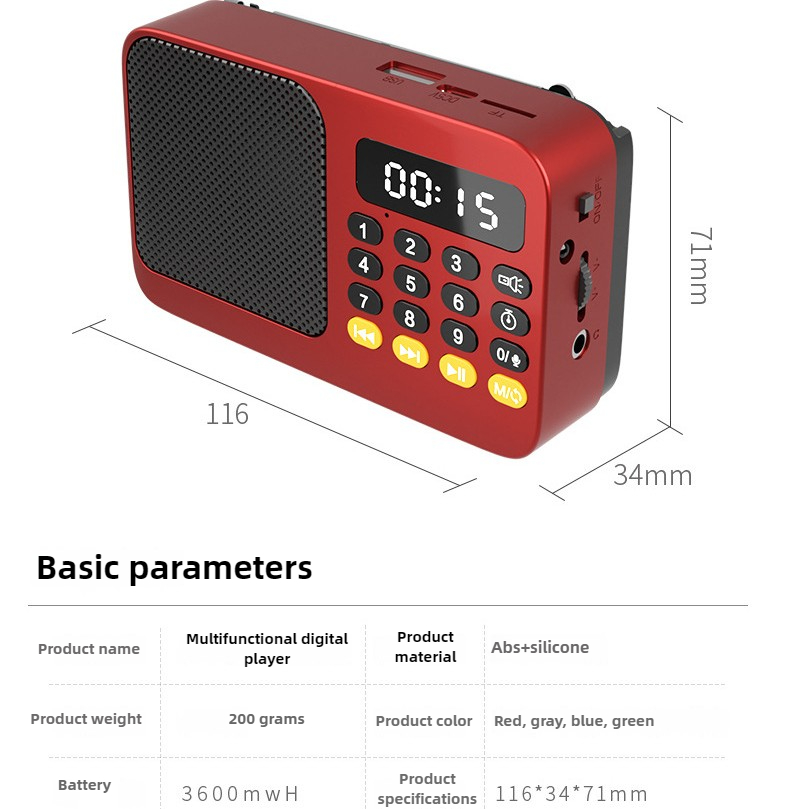 Radio Radio Fm Przenośne małe awaryjne akumulatory Ham Bluetooth Sound Box Kuchenne Am Mini Vintage Ham Głośnik Odtwarzacz Mp3