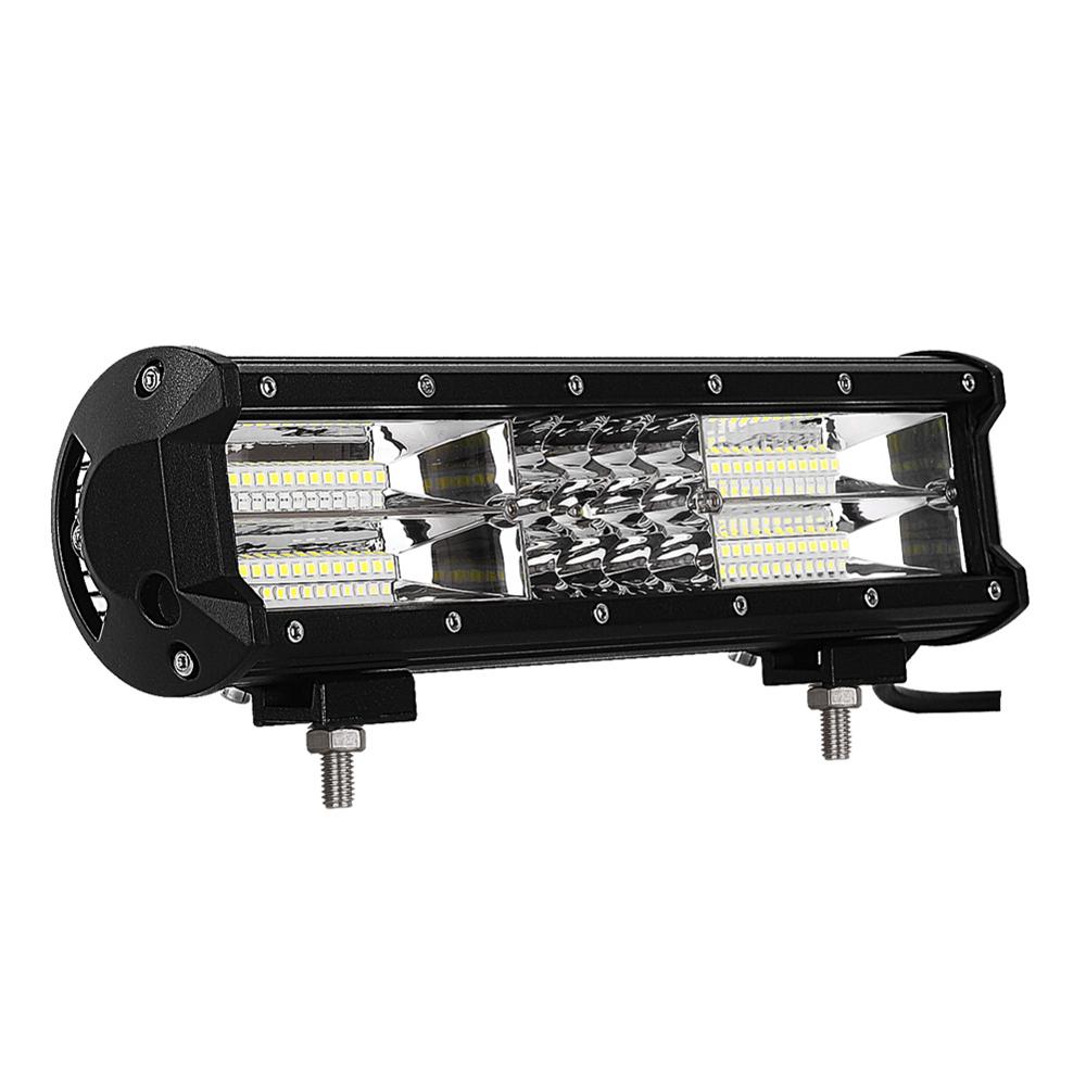9" 12" 20" Off road LED Light Bar 144W 180W 288W Spot Flood 3 Rows Work Light Ledbar for Offroad ATV Truck Jeep Tractor 12V 24V: 12 inch light bar