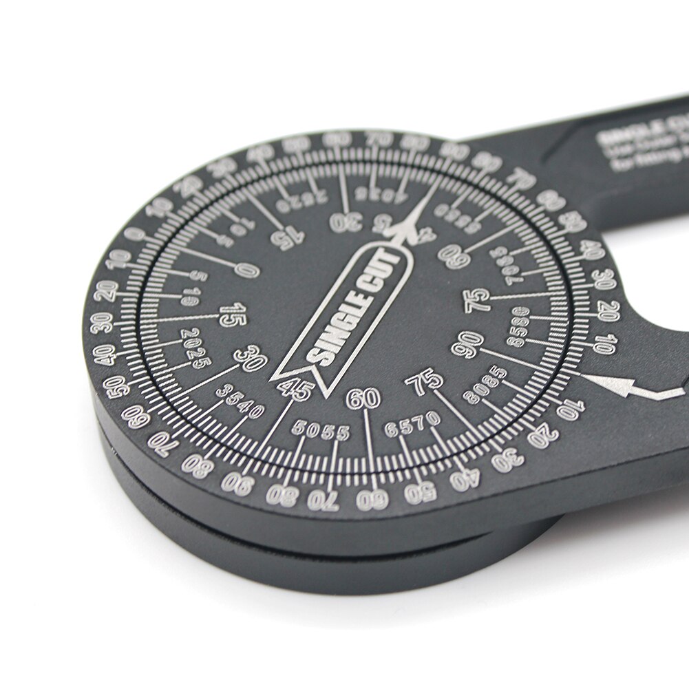 Aluminum Metal Protractor Angle Finder Measuring Ruler Woodworking Trimming Machinist Tool 360 Degrees Range protractor