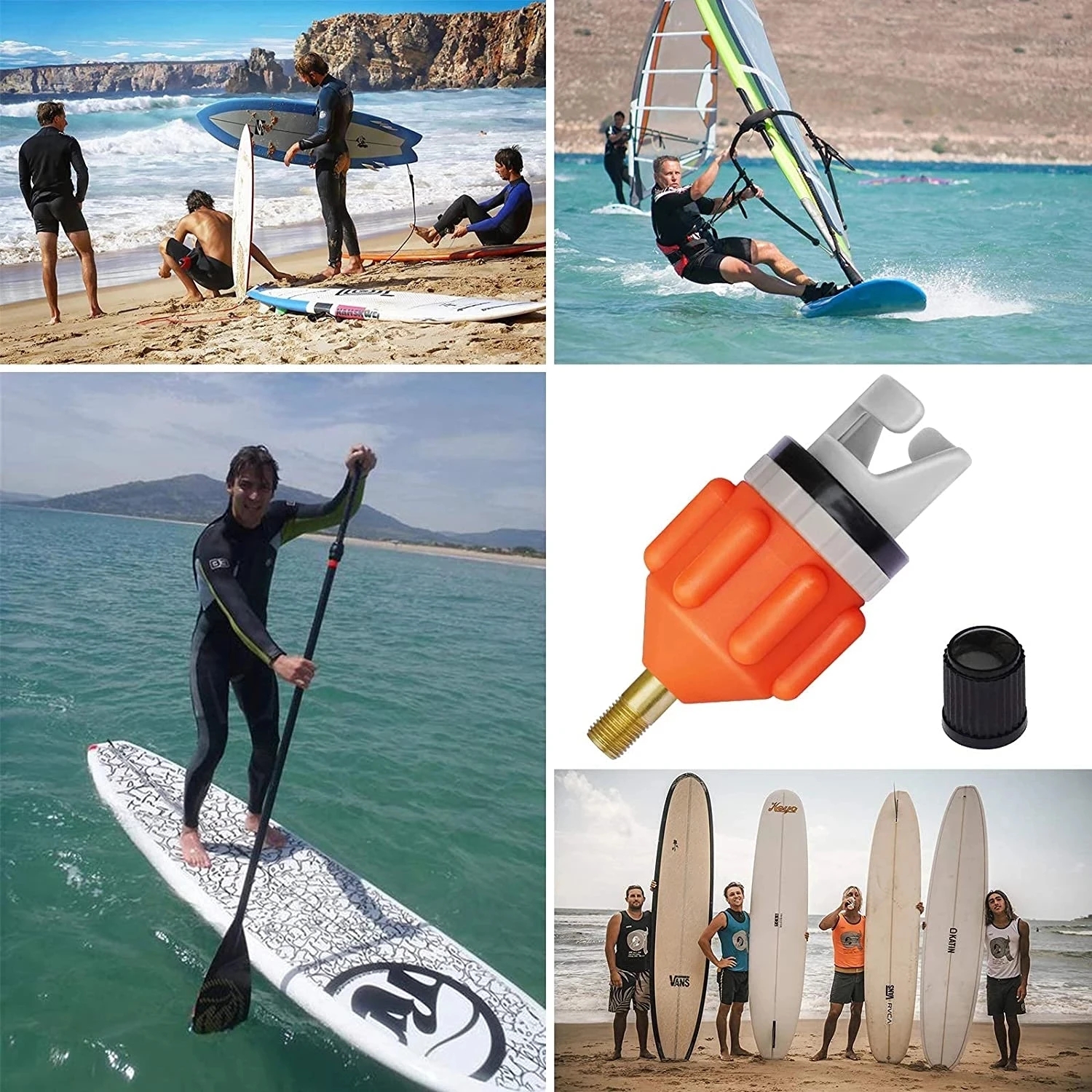 Board Adapter Paddle Board Air Valve Air Nozzle Adapter Kayak Car Pump Inflatable Adapter Boat Accessories Beach Accessories