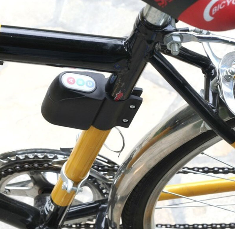 À prova de chuva controle de alarme de senha alarme de vibração alarme de bicicleta anti-roubo bloqueio de bicicleta ciclismo bloqueio de segurança fechaduras de bicicleta de montanha