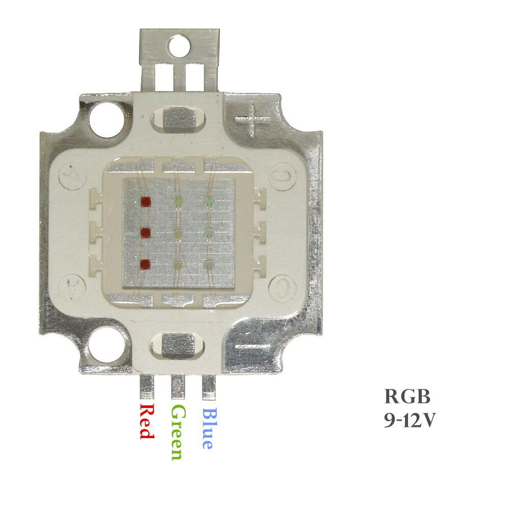 2pc fuld effekt 10w kobberramme med siliverende integreret led chip 9-12v rgb led modul med lyserød fuld speturm til projektør: Rgb 9-11v