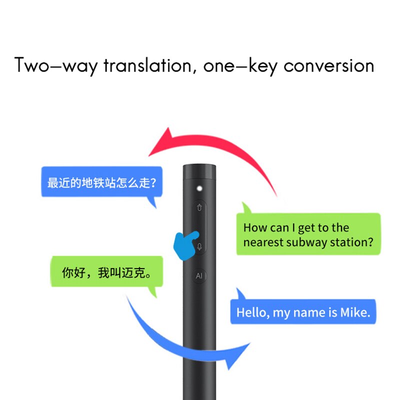 Bolígrafo traductor BOBOVR P2, máquina de traducción de voz, palo de traducción de lenguaje, traductor síncrono de voz