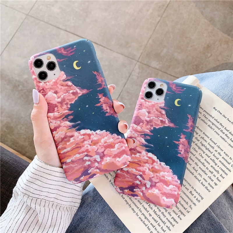 Cielo stellato Nube Paesaggio Cassa Del Telefono Per il iPhone 11 Pro Max XS Max XR X 6 6s 7 8 più Utral Sottile Pieno Dura del PC di Plastica Della Copertura Posteriore
