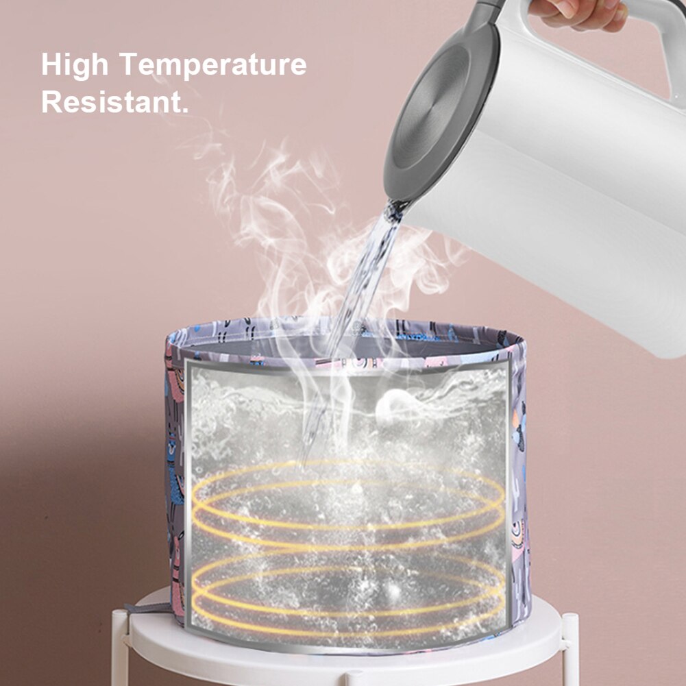 Portable Outdoor Travel Foldable Camping Water Basin Bucket Bowl Sink Washing Bag Feet Bath Massage Bathtub Container