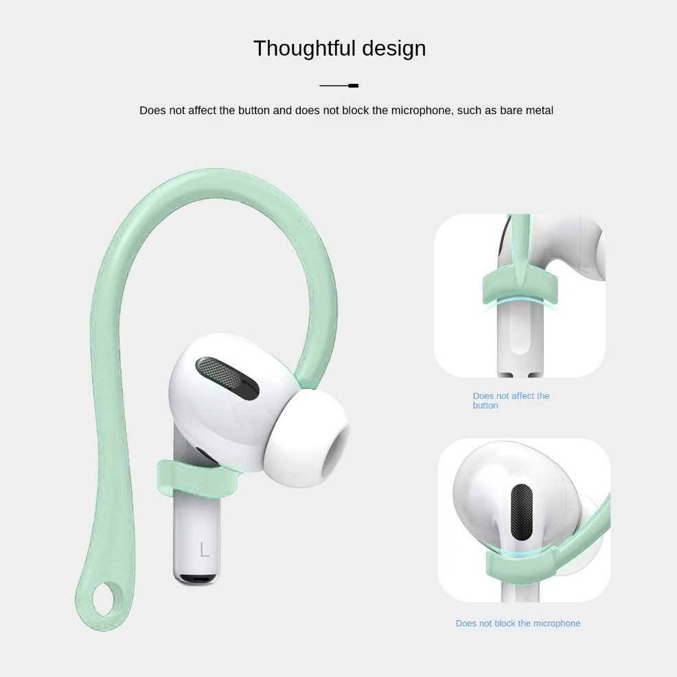 1Pair Silicone Anti-Lost Earhook For Apple Airpods Pro 1 2 3 Xiaomi Huawei Wireless Bluetooth Headphone Protective Accessories