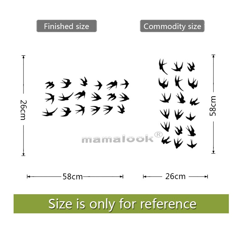 Tree Birds Vinyl wall Stickers For Home Wall Decor Stickers On The Wall Decals Living Room Decor: 06