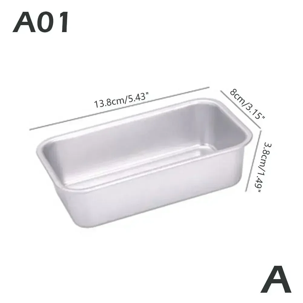 Rechteckige Brotform aus Kohlenstoffstahl, antihaftbeschichtet, Kuchenform, Mini-Toastform, Kuchen-Backblech, Kastenform, Küchen-Backwerkzeuge: Licht Grau