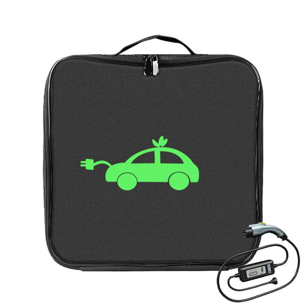 Bolsa de almacenamiento de Cables de carga EV, bolsa organizadora de cables portátil, bolsa de almacenamiento de cables ignífuga, cargador de coche eléctrico: Rojo