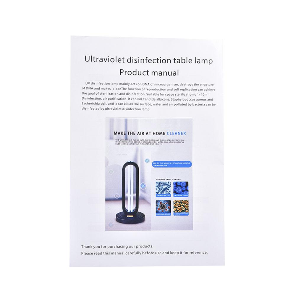 38W Ultraviolet Ozone Light UVC Remote Control Durable Germicidal Lamp Odor Dust Removal For Home Living Room Bedroom