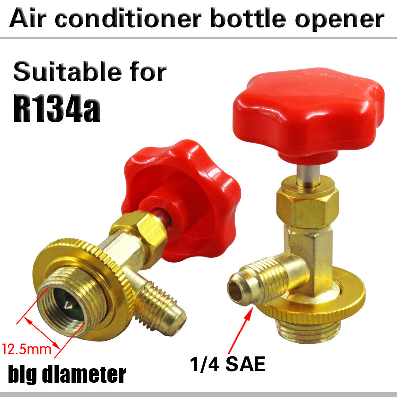 Air conditioning liquid filling safety valve R12 R22 R134a R600a opening valve Freon refrigerant bottle opener